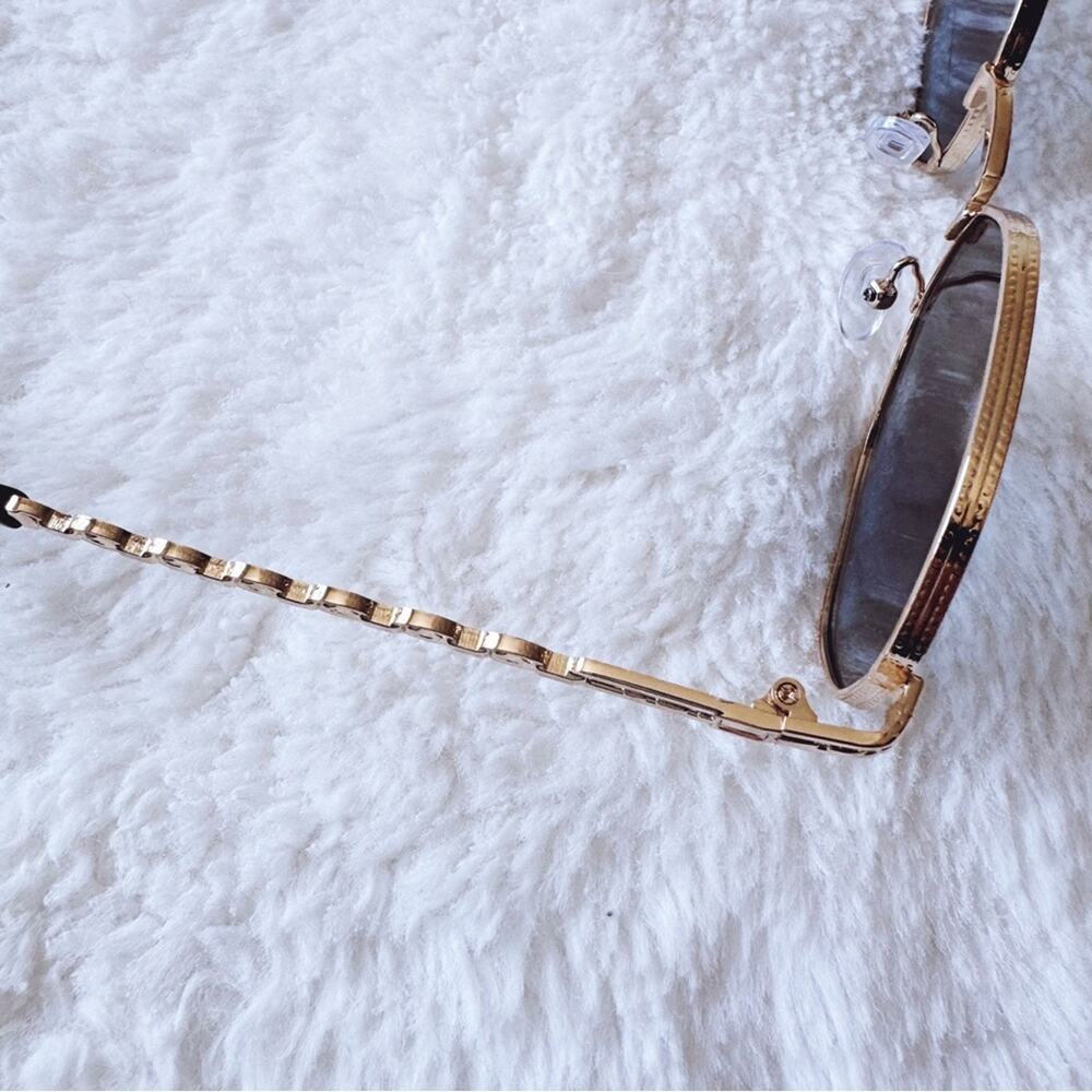Phoebe Dark Blue Geometric Sunglasses - Picture 9 of 15